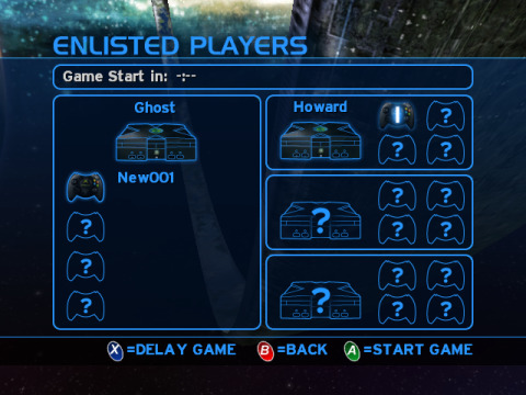 pre-game lobby screen of Howard’s game